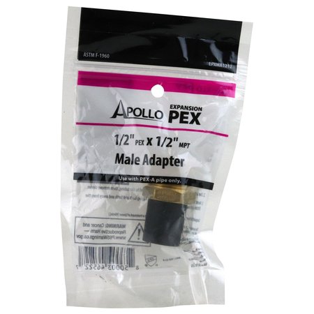 APOLLO EXPANSION PEX 1/2 in. Brass PEX-A Barb x 1/2 in. MNPT Male Adapter EPXMA1212